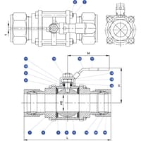 Inline Industries Instrumentation Ball Valve, 317C
